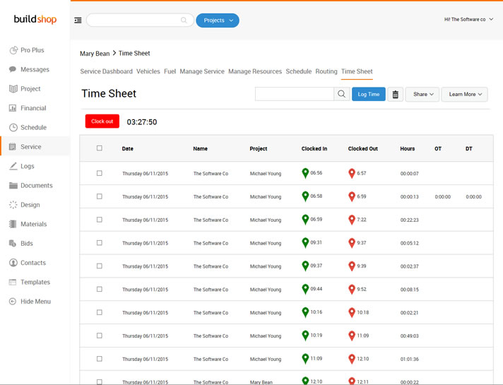 Timesheet Software for Designers and Design Build Contractors
